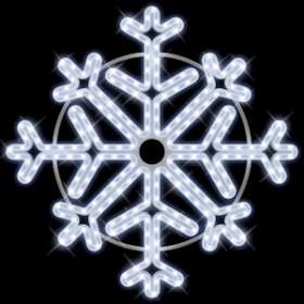 FLAKE-Suspension Flocon H55cm - LED blanc pét - Impression 3D|Festilight-FEH46494-P0