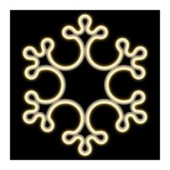 KANNIK-Motif Flocon effet néon - Impression 3D|Festilight-FEH46535-9