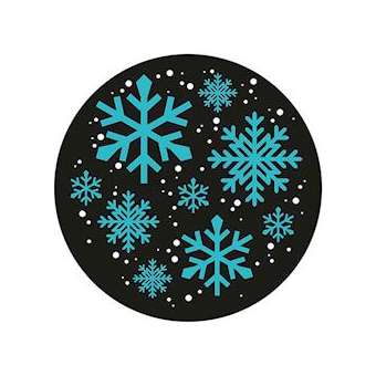 GOBO - motif flocons - Ø30mm 2 couleurs - blanc/bleu|Festilight-FEHGOBO-FLOCON-2C-30