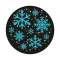 GOBO - motif flocons - Ø30mm 2 couleurs - blanc/bleu