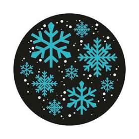 GOBO - motif flocons - Ø30mm 2 couleurs - blanc/bleu|Festilight-FEHGOBO-FLOCON-2C-30