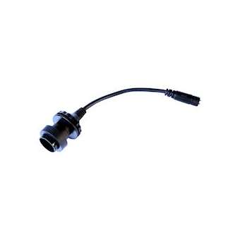 Adaptateur B22 L.28cm câble noir 230V|Festilight-FEH90256-B