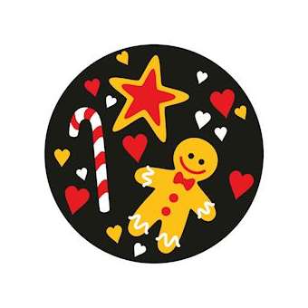 GOBO - motif gourmand - Ø54mm - 3 couleurs - blanc/rouge/jaune|Festilight-FEHGOBO-GOURMAN-3C-54