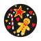 GOBO - motif gourmand - Ø54mm - 3 couleurs - blanc/rouge/jaune