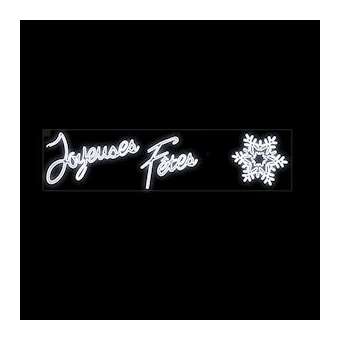 JOYEUSES FETES NEON -Traversée L4mxH1m - LED blanc - 230V|Festilight-FEH43206NEON-0