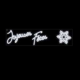 JOYEUSES FETES NEON -Traversée L4mxH1m - LED blanc - 230V|Festilight-FEH43206NEON-0