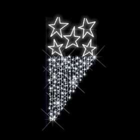 DIVA - Motif poteau Eclat - H2x1m - LED blanc/blanc chaud pétillant - 230V|Festilight-FEH43060LED-0P0