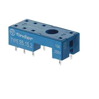 Support CI 12A 250V séries 4051,4052, 4061, bleu, étrier métallique|Finder-FID95152SMA