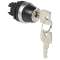 Bouton tournant non lum clé N°455 IP69 Osmoz composable - 3 positions fixes 45DE