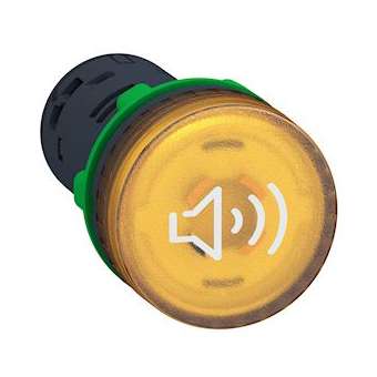 Harmony XB5 - buzzer lumineux - D22 - 90dB - orange - 24V - racc bornier|Schneider Electric-SCHXB5KS2B8