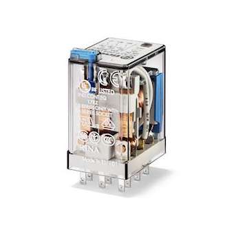 Relais industriel 3RT 10A 24V DC, bouton test|Finder-FID553390240010