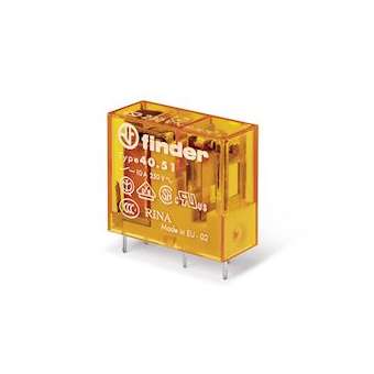 Relais circuit imprimé 1RT 12A 12V DC, AgNi|Finder-FID405190120000