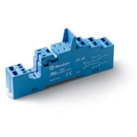 Support 8A 250V série 4652, bleu, étrier plastique, à ressort|Finder-FID9752SPA