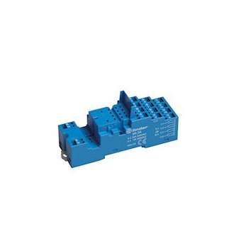 Support 10A 250V pour série 5532, 5534,bleu, étrier plastiq, à ressort|Finder-FID9454SPA