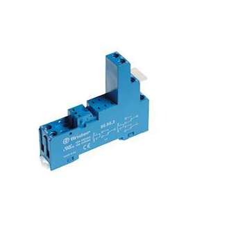 Support 10A 250V séries 4051, 4052, 4061, bleu, étrier métallique, à cage|Finder-FID95953SPA