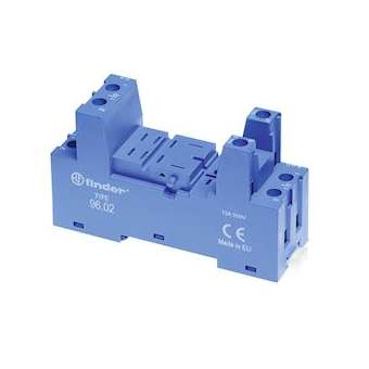 Support 10A 250V série 5632, bleu, étrier métallique, à cage|Finder-FID9602SMA