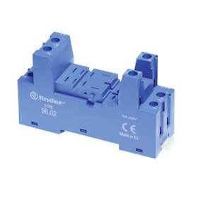 Support 10A 250V série 5632, bleu, étrier métallique, à cage|Finder-FID9602SMA