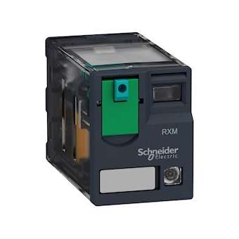 Zelio Relay RXM - relais miniature - embrochable - test+DEL - 4OF - 12A - 125VDC|Schneider Electric-SCHRXM4AB2GD