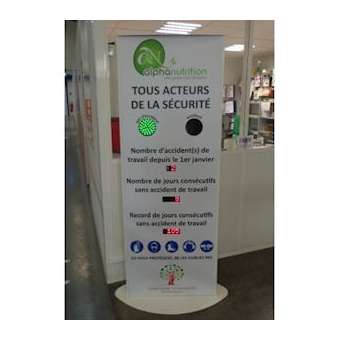 Afficheur électronique totem de sécurité pour indication automatique du nombre d|-R2AGALAXIETOTEMIN