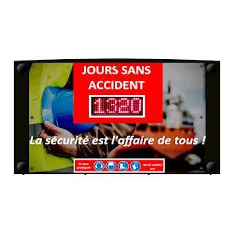 Afficheur électronique de sécurité pour indication automatique du nombre de jour|-R2AGALAXIEBASICIN