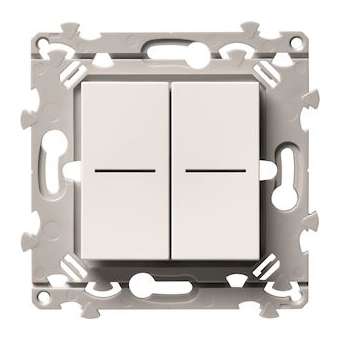 Double InterBP Duo essensya double va-et-vient ou double poussoir à voyant pure|Hager-HAGWE045