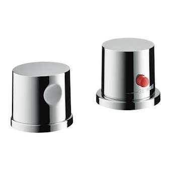 Set de finition therm2 trous montage bord baignoire ou plage carrelage chromé|Hansgrohe-HA338480000