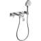 Set finition mél bain/douche 3 trous encastré avec plaque chromé