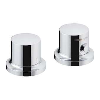 Set finition therm 2 trous montage sur bord baignoire ou plage carrelage, chromé|Hansgrohe-HA318480000