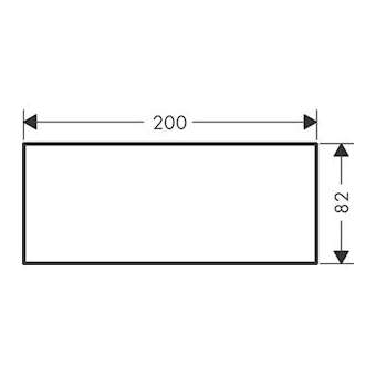 Plaque 200 métal nickel poli|Hansgrohe-HA347903830