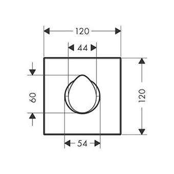 Set de finition pour robinet d'arrêt 1/2' et 3/4' chromé brossé|Hansgrohe-HA312771260