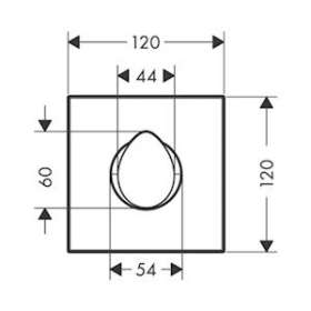 Set de finition pour robinet d'arrêt 1/2' et 3/4' chromé brossé|Hansgrohe-HA312771260