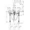 Mél lav. 170 3 trous poignées Manettes bec 140mm av tirette et vidage chr poli
