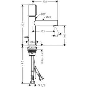 Mitigeur lavabo Select 110 avec tirette et vidage chromé brossé|Hansgrohe-HA345010260