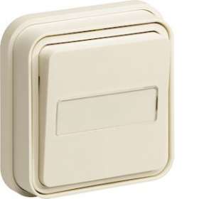 cubyko Poussoir porte-étiquette 1F encastré blanc IP55|Hager-HAGWNE025B