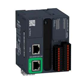 Modicon M221 Book, contrôleur 16E/S PNP, port Ethernet+série, 24VCC, ressort|Schneider Electric-SCHTM221ME16TG