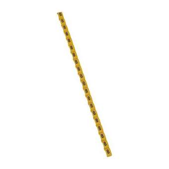 Repère Duplix lettre majuscule B noire sur fond jaune|Legrand-LEG038411