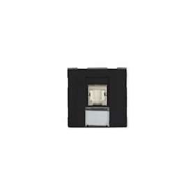 Prise TerCia RJ45 Catégorie 6a STP 2 modules noire|Iboco-IBOB45052