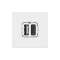 Chargeur USB Type-A + USB Type-C 3A 15W Mosaic Link 230V - 2 modules blanc