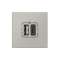 Chargeur USB Type-A + USB Type-C 3A 15W Mosaic Link 230V - 2 modules noir alu