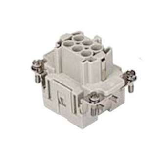 Insert femelle lame pression 6P+T 16A 500V gabarit 44.27|Ilme-IL1CSEF06