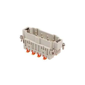 Insert mâle 6P+T+2 auxiliaires 16A - 830V raccordement Squich gabarit 77.27|Ilme-IL1CMSHM06