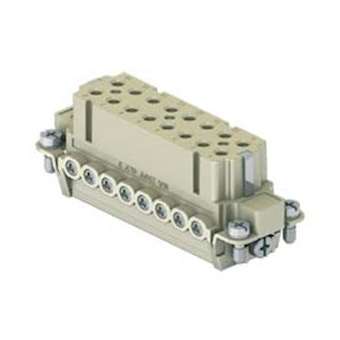 Insert femelle à visser 16P+T 16A 250V numéroté de 17 à 32|Ilme-IL1CDAF16N
