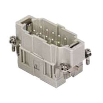 Insert mâle à lame de pression 10P+T 16A 500V - gabarit 57.27|Ilme-IL1CSEM10