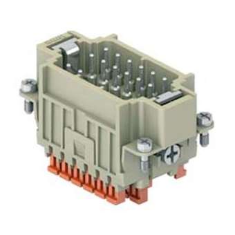 Insert mâle raccordement rapide 18P+T 10A - 400V - gabarit 57.27 - série CDSH|Ilme-IL1CDSHM18
