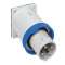 Socle de connecteur encastré 2P+T 220V IP67 63A
