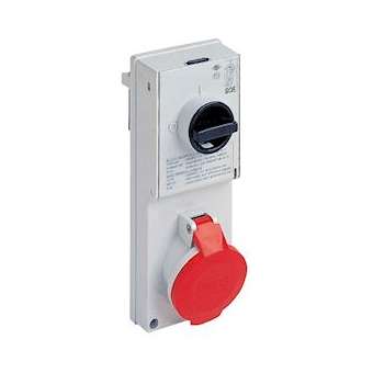 Prise ver 220V 16A 2P+T IP44 thermoplastique|Ilme-IL1SQE1663