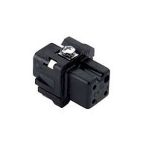 Insert femelle à visser 3P+T 10A 250V noir gabarit 21.21|Ilme-IL1CKF03N