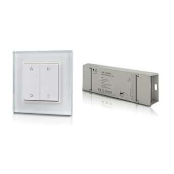 Kit sans fil RGB+W émetteur mural 1 zone blanc|-GCHRGBRF