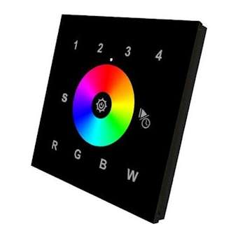 Kit sans fil RGB(W) panneau mural 4 zones noir|-GCHRGBWWALLB