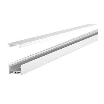 Profil SL Flat 15x12 alu 2m plexi opale acc inclus|-GCHSLF1512AO2